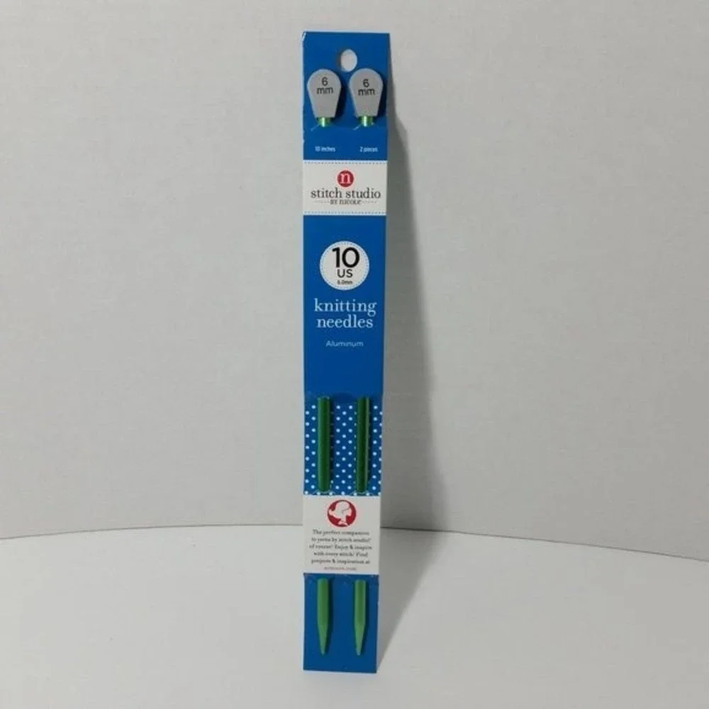 Aluminum Knitting Needles Single Point US 10 10